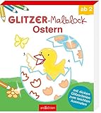 Glitzer-Malblock Ostern: mit dicken Glitzerlinien zum leichten Ausmalen by Corina Beurenmeister