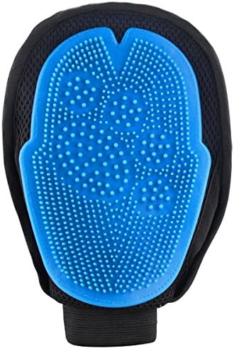 MOSTY Pet Grooming Glove: Dog Cat Brush Glove Furniture Pet Hair Remover Mitt - Gentle Deshedding Grooming Massage Glove Brush for Big Small Long Short Hair Dog Cat,with Pet Pads*2