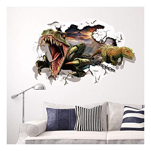 QTZJYLW-Sticker-Mural-Cratif-3D-Stro-Mur-Cass-Dinosaure-Sticker-Amovible-De-Chambre-Salon-60--90Cm