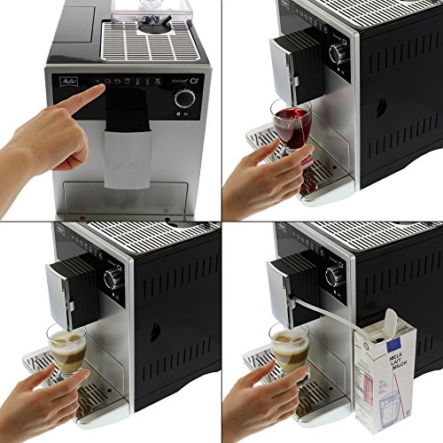 Melitta E 970-306 Kaffeevollautomat Caffeo CI One-touch Cappuccino (LCD-Display, 2 x 135 g Bean Select, 15 bar, Cappuccinatore) hochglanz silber - 5
