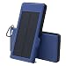Produktbild UrChoiceLtd® ESHINE Solar gebühr Tragbar Ladegerät Power Bank 10000mAh 2 Port USB-LED Leichte Batterie Handy Ladegerät, Sonnenkollektor Notfall Draussen Camping Wandern für IOS und Android Handys Mit Wasserdicht & Staubdicht &Stoßfest (Blau)