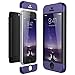 Produktbild CE-Link für iPhone SE/iPhone 5/iPhone 5s Hülle Hardcase 3 in 1 Handyhülle Ultra Dünn Hartschale 360 Grad Full Body Schutz 3 Teilig Styliche Handytasche Backcover Schutzhülle Anti-Kratzer Elegant Stoßfest Hart PC Skin Rückdeckel Glatte Rückseite Bumper - Blau + Schwarz