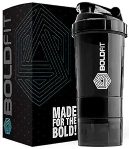 Boldfit Spider gym shaker bottle shakers for a protein shake with ?2 Storage Compartment
