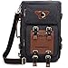 Produktbild Rucksacke Herren Vintage Military Canvas Rucksäcke Retro Wanderrucksack Hiking Backpack Kaukko 3 Way Multifunktionsrucksack Schulrucksack für Outdoor Reisen Wandern mit Großer Kapazität (Schwarz-D)