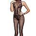 Produktbild Fighting Women Girls Halter Crotchless Bodystocking Women Hole Mesh Sexy Lingerie Hollow See Through Erotic Pantyhose