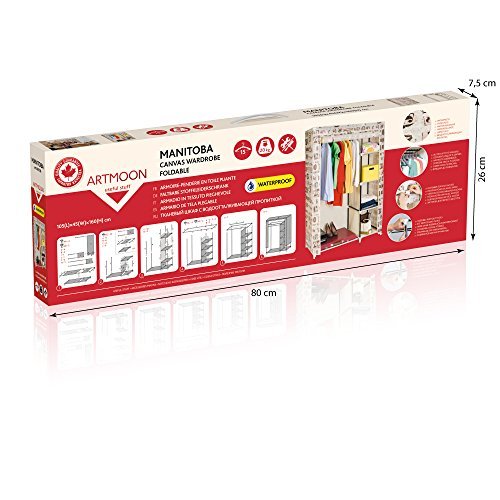 ArtMoon Manitoba Kleiderschrank Garderobenschrank Faltschrank 105X45X160 cm - 5