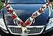 Produktbild ROSEN GIRLANDE Auto Schmuck Braut Paar Rose Deko Dekoration Autoschmuck Hochzeit Car Auto Wedding Deko PKW (Rose Orchidee Rot/Ecru)