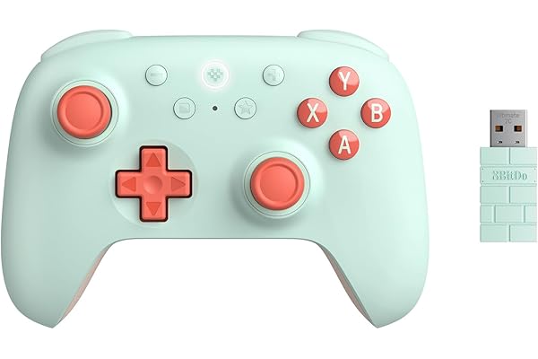 8Bitdo Ultimate 2C Wireless Controller for Windows PC and Android, with 1000Hz Polling Rate, Hall Effect Joysticks and Hall Triggers, and Remappable L4/R4 Bumpers (Mint)
