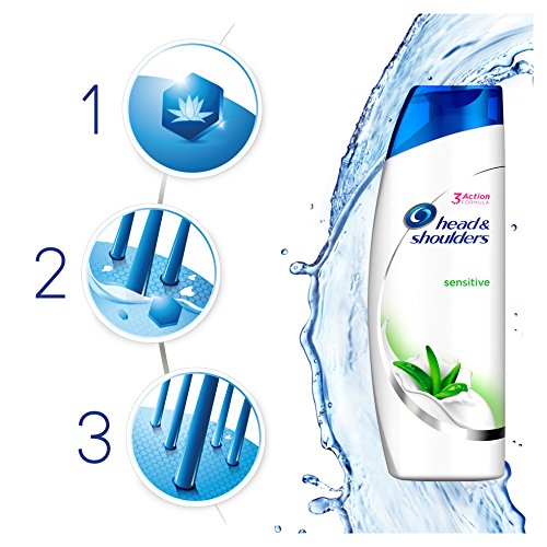 Head & Shoulders Sensitive Anti-Schuppen Shampoo Bei Empfindlicher Kopfhaut, 6er Pack (6 x 300 ml) - 3