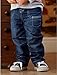 M&Co Baby Boy Denim Jersey Lined Turn Up Hem Trousers Denim 12/18 Mnth