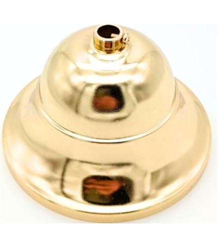 Rosone Da Soffitto ElekTek Con Gancio - Diametro 108mm, Portata 5kg, Finiture Metallizzate Per Lampadari (Ottone Antico) - Foto 3