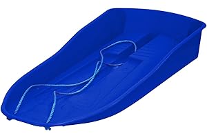 simpahome Deluxe Smiley Design Red Plastic Unisex Children & Adults Snow Bullet Sledge Toboggan - Choose from 4 Colours