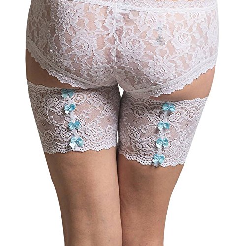Preisvergleich Produktbild FRAUIT Damen Spitze Oberschenkelbänder Elastische Socken Gegen Reibung Spitze Anti Chafing Schenkel Band Schenkel Band Anti Chafing Strumpfhose