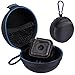 Produktbild puluz tragbar rund Fall Stocker Super Mini Aufbewahrungsbox Box mit D-Ring Sperren Karabiner für GoPro Hero5 hero4 Session Ladegerät Kabel Tasche Kopfhörer Aufbewahrung... (Fall mit Karabiner)