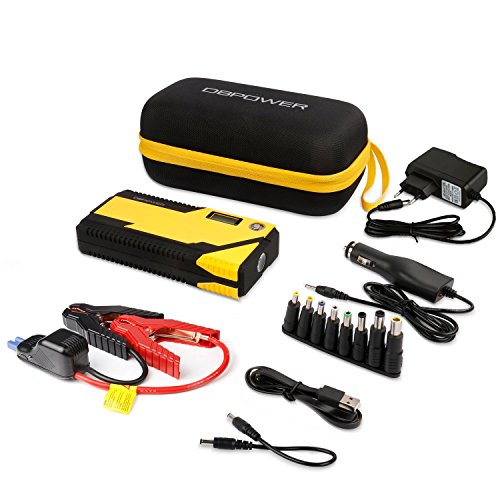 500A Spitzenstrom 12000mAh Tragbare Auto Starthilfe Autobatterie Anlasser, Externer Akku Ladegerät mit Kompas, LCD Display und LED Taschenlampe für Laptop, Smartphone, Tablet und vieles mehr - 7