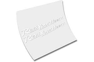 CUAC REVOLUTION STICKER VINILO PEGATINA DECAL VINYL AUTOCOLLANT ADESIVI YAMAHA REVS YOUR HEART CORTE (Blanco)