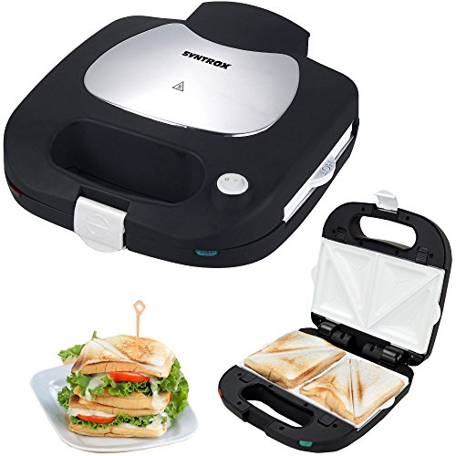Syntrox Germany Chef Maker SM-1500W Sandwichmaker mit Keramik-Beschichtung, Edelstahl und herausnehmbaren Backplatten Syntrox Germany Chef Maker SM-1500W Sandwichmaker mit Keramik-Beschichtung, Edelstahl und herausnehmbaren Backplatten