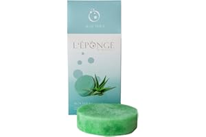 LEPONGE L'ÉPONGE – Aloe Vera Duschschwamm | Innovativer 4 in 1 Badeschwamm mit schäumender Naturseife, intensivem Duft und sanftem Peeling-Effekt. Naturschwamm für bis zu 30 Wäschen
