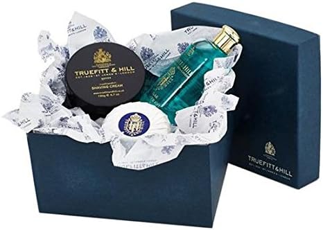 Truefitt &amp; Hill Grafton Bathroom Gift Set (Shaving Cream, Round Soap &amp; Shower Gel)