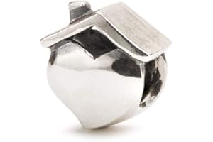 Trollbeads TAGBE-10238 - Charm a forma di patria in argento sterling, misura unica, Argento, Nessuna pietra preziosa