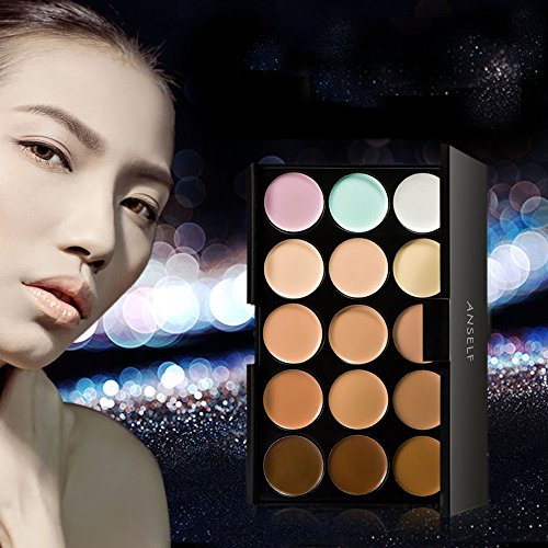 Anself 15 Farbe Concealer Abdeckcreme Makeup Palette für schönes Schminken - 5