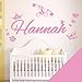 Personalised Name Girls Wall Art Sticker - Princess Cinderella Story - [ Just message us with the name! ]