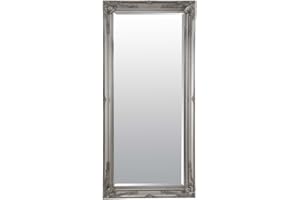 MirrorOutlet Large Full Length Leaner Classic Ornate Styled Silver Mirror 5ft7 x 2ft7 (170cm x 79cm), 170x79