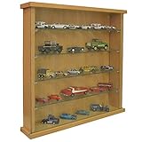 COLLECTORS - Wall Display Cabinet With Four Glass Shelves - Oak ()