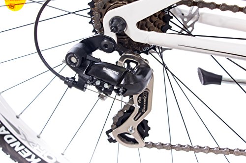 27,5″ Zoll MOUNTAINBIKE FAHRRAD KCP ATTACK Unisex mit 21 Gang SHIMANO TX grün weiss - 9