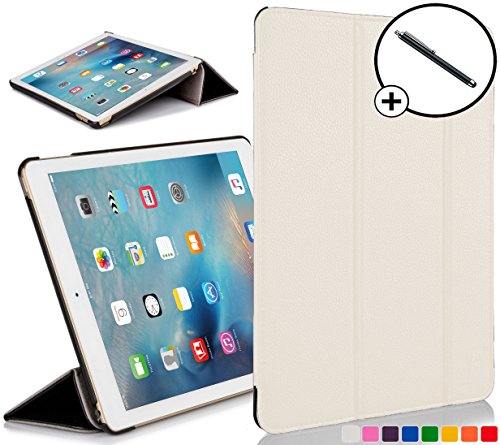 Forefront Cases® Neue Leder Hülle / Tasche / Case / Cover für Apple iPad Air 2 / 2nd Generation A1566 (Oktober 2014) - Ultra Slim Lightweight mit vollem Geräteschutz - inkl. Eingabestift