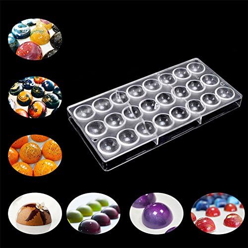 Kesset Clear Semi Sphere Ice Ball Molds Stereo 3D Polycarbonate Cake Molds Chocolate Mould Baking Molds