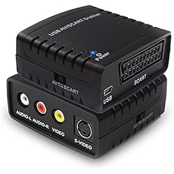 DIGITNOW! Convertidor de Captura de vídeo USB, Scart VHS a DVD Digital Grabber Grabador, Capturadora Digitalizadora de vídeo para Mac Windows