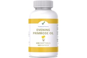 Evening Primrose Oil 10% GLA | 400 Capsules | Capsules 500 mg Oil + Vitamin E ProNatural Pharma. Relief from Menstrual Pain | Women's Health