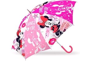 Kid Licensing Paraguas 41CM Manual Minnie, Juventud Unisex, Multicolor, Talla Única