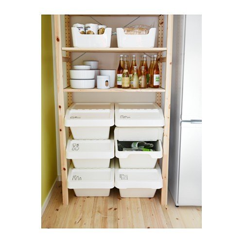 IKEA SORTERA – Waste sorting bin with lid white – 37 l - 2