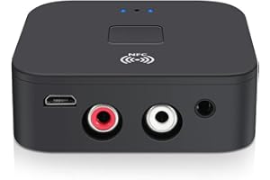 PLYISTY Bluetooth 5.0 Empfänger, Drahtloser Audioadapter mit 3.5mm Eingang, NFC HiFi Bluetooth Receiver, Bluetooth Audio Receiver für Lautsprecher Stereoanlage