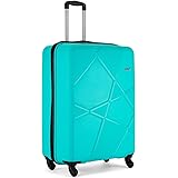Safari Pentagon 55 Cms Small Cabin Polypropylene Hard Sided 4 Wheels 360 Degree Wheeling System Luggage, Cyan Blue