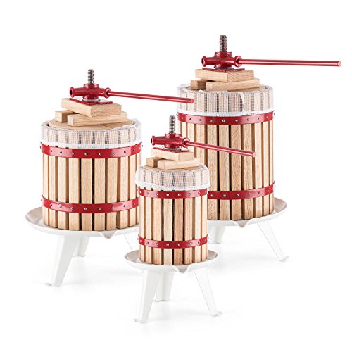 oneConcept Berrymore L Obstpresse Saftpresse Weinpresse 6l, mechanische Ratschenpresse, geringer Kraftaufwand durch Hebelwirkung (inkl. Trestersack, geschmacksneutral , Stahl & Holz Fertigung) Holz - 5