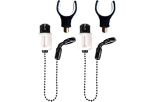 TJR Tackle Pro Ace 2 Bite Indicators Bobbins & 2 Rod rest Set For Fishing Bite Alarms