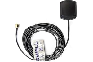 Maswell GLONASS GPS Magnetische aktive Antenne IP67 Navigation Fahrzeug Auto LKW Boot Wohnmobil Van Satnav 3 Meter Kabel SMA Stecker Externe Antenne Wasserdicht Outdoor