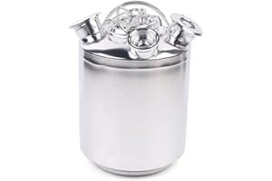 BURUIYOTEN Edelstahl Bier Reinigungsfass 3 Kopf ReinigungsbehäLter Deckel Sale Bierreinigungsdose Bierfass Bierreinigungsfass Rostfreier Stahl Beer Cleaning Keg FüR Bierzapfanlage Edelstah Mit Bierkoffer