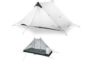 MOXIHIKE 3FULGEAR Lanshan Tente de camping 2 personnes ultralégère 3/4 saisons professionnelle 15D Silnylon 15D pour camping, escalade, randonnée