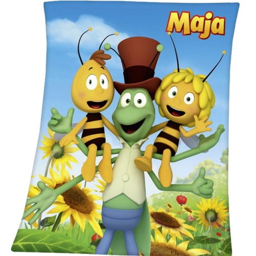 Herding 758755035 Fleecedecke Biene Maja, Größe: 130 x 160 cm, 100 % Polyester