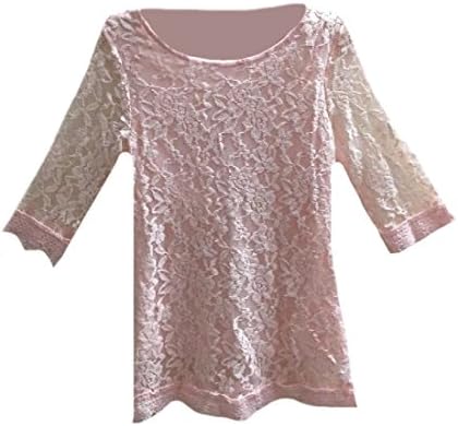 Aprilley Baby Girl's Princess Short Sleeve Lace Party Wedding Dresses -  Pink - 