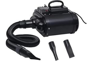 Tidyard Asciugatrice per Animali Motore Doppio Nero,Asciugatrice per Cani e Gatti,Soffiatore per Cani e Gatti