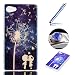Produktbild Etche Sony Xperia Z5 Compact/Z5 Mini TPU Schutzhülle, Laser Reflect Blue Light Case für Sony Xperia Z5 Compact/Z5 Mini, Transparent Frame Silikon Handyhülle für Sony Xperia Z5 Compact/Z5 Mini,Premium Slim TPU Gel Soft Back Cover Zurück Schutzhülle Tasche für Sony Xperia Z5 Compact/Z5 Mini + 1x Glitzer Staub Stecker + 1x Blau Eingabestift(Liebhaber Löwenzahn Herz)