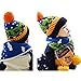 iikids®Baby Boys/Girls Winter Beanie Cap Childrens Warm Wool Knitting Hem Lined Fur Pom Pom Hat+ Scarf+ Mittens 3 in 1 Set for Kids 8-12M/1-2T/2-4T/4-8T