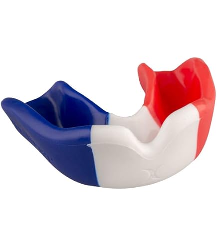 Gilbert Protège-Dents Senior Rugby – Modèle Tricolore Italie – Choc Absorbant, Design Ultra-Mince – Certifié CE
