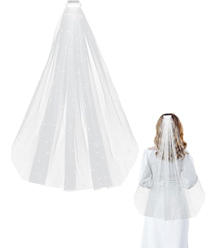 Voile Mariée 1.5m Brodé Ruban Vintage - Voile Cathédrale Pour Mariage Déguisement Soirée