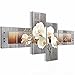 Produktbild SSITG Leinwandbilder BILD BILDER LEINWAND KUNSTDRUCK WANDBILD Orchidee Blumen 160x85cm 4 Teile